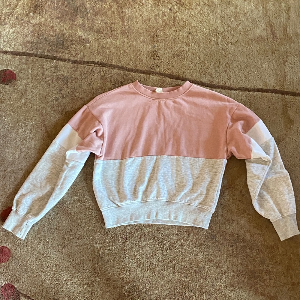 H&M Pink and Gray Kids Sweatshirt